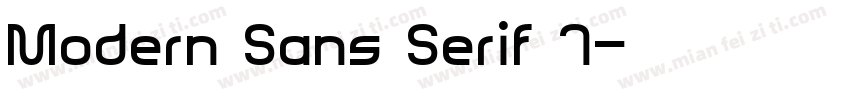 Modern Sans Serif 7字体转换